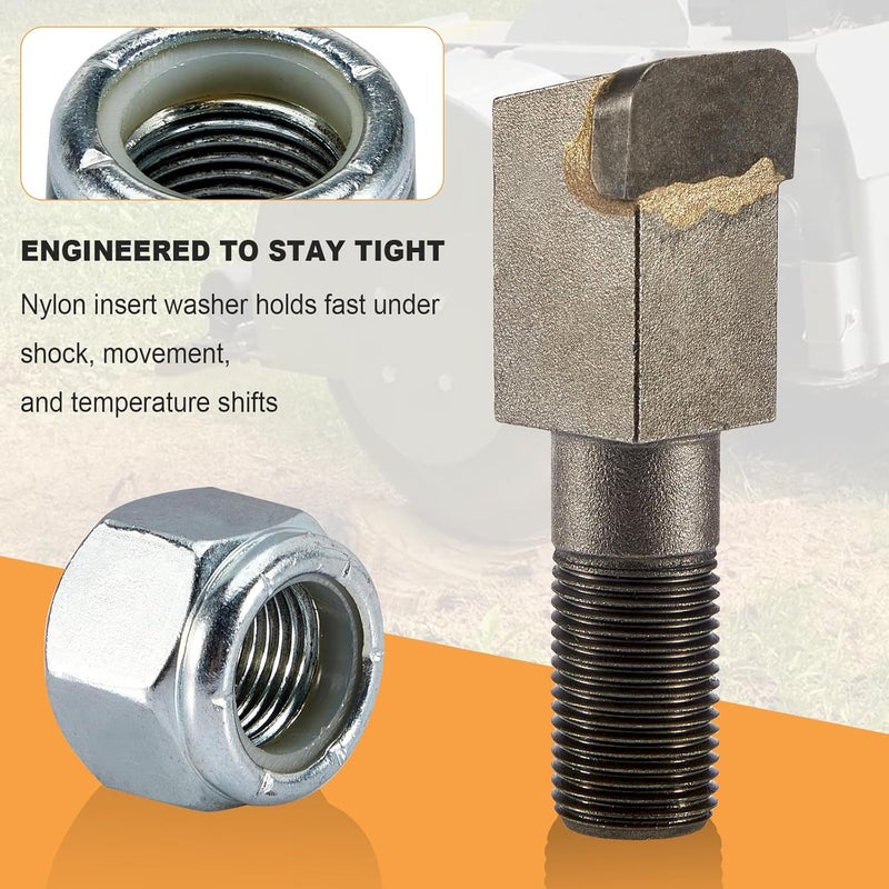 CarBole 2 Pack Stump Grinder Teeth Fit Woodland Mills WG24 WG28 Stump Grinder Tooth Parts for Cutting Tree Stub, Carbide Tips with 5/8" Nuts,2-7/8"L x 11/16"W - Image 5